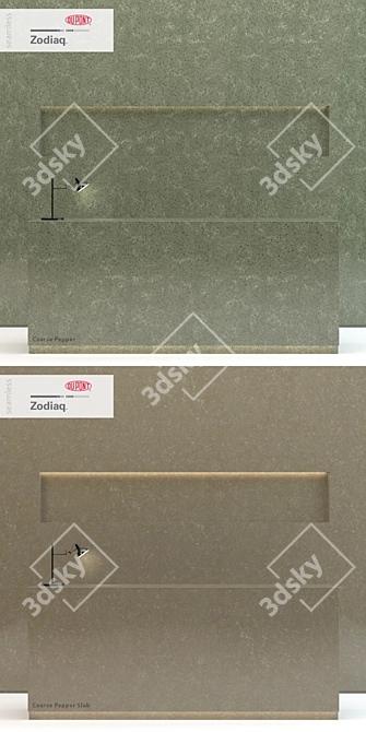 Zodiaq Quartz Countertops: High-resolution Stone Textures 3D model image 2