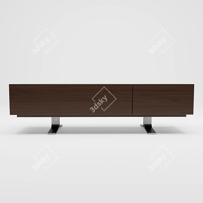 Modern Matte Grey Mount Sideboard 3D model image 2