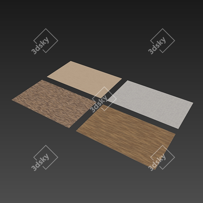 Versatile Parquet Tile Set 3D model image 3