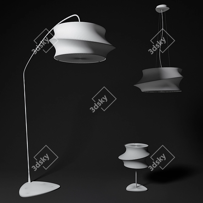 Sleek Cygnus Lighting Set 3D model image 2