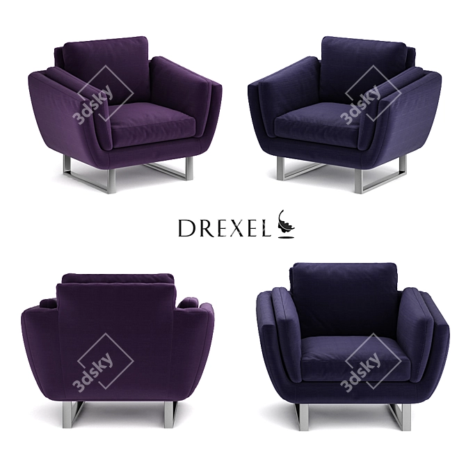 Modern Comfort: Drexel Select Chair 3D model image 1