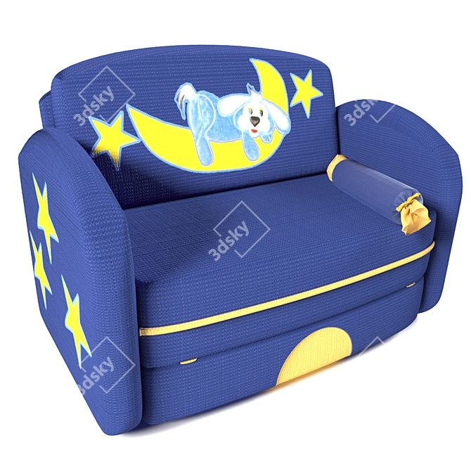 Sonia Kids' Sofa: Comfort for Little Ones 3D model image 1