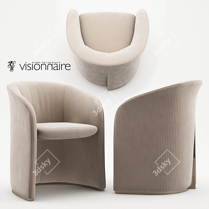 Elegance Embodied: Carmen Armchair 3D model image 1