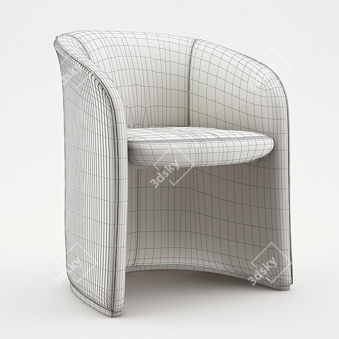 Elegance Embodied: Carmen Armchair 3D model image 3