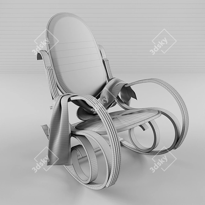 Sleek Modern Chair 3D model image 3