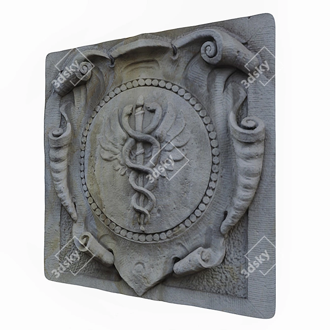 Ancient Bas-Relief Sculpture 3D model image 2