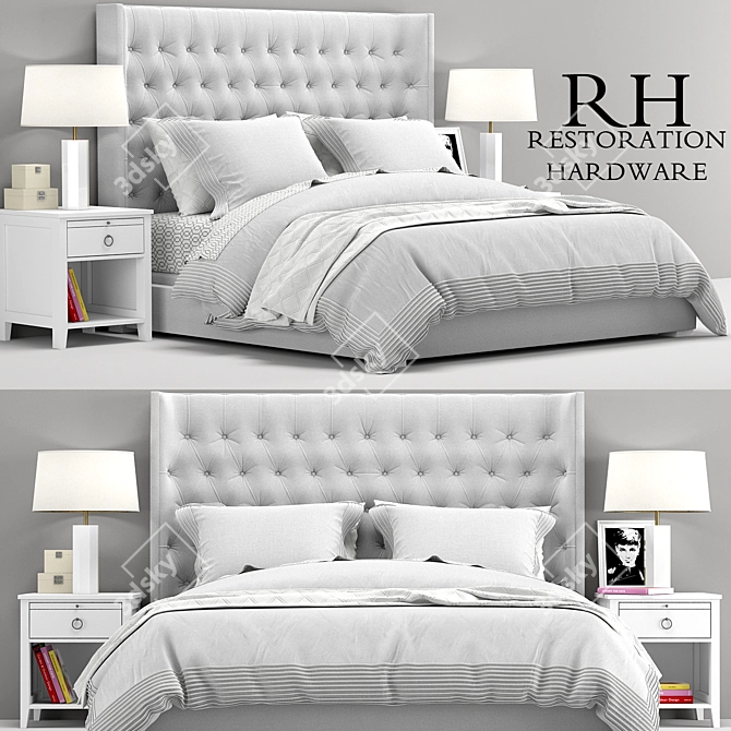 Zadie Dream Bed, RH Teen 3D model image 1