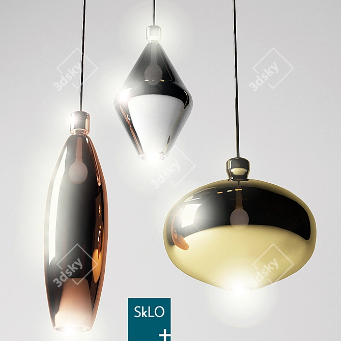 SkLO Reflect Pendant: Elegant Lighting 3D model image 1