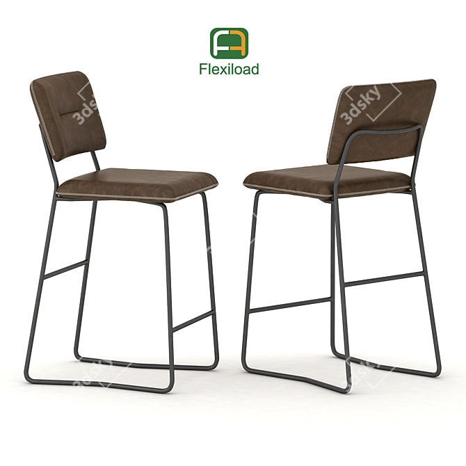 Modern Bar Stool 3D model image 1