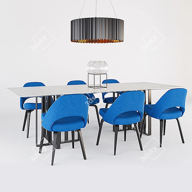 Modern Shade Table Set 3: Sleek Design for Stylish Spaces 3D model image 1