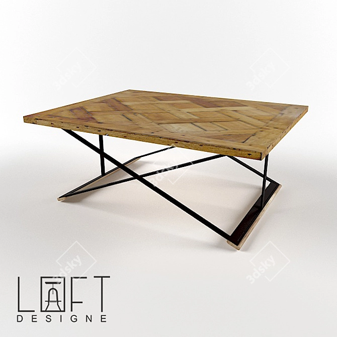 Modern Loft Style Coffee Table 3D model image 1