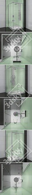 Ravak BLIX Corner Shower Combo 3D model image 2