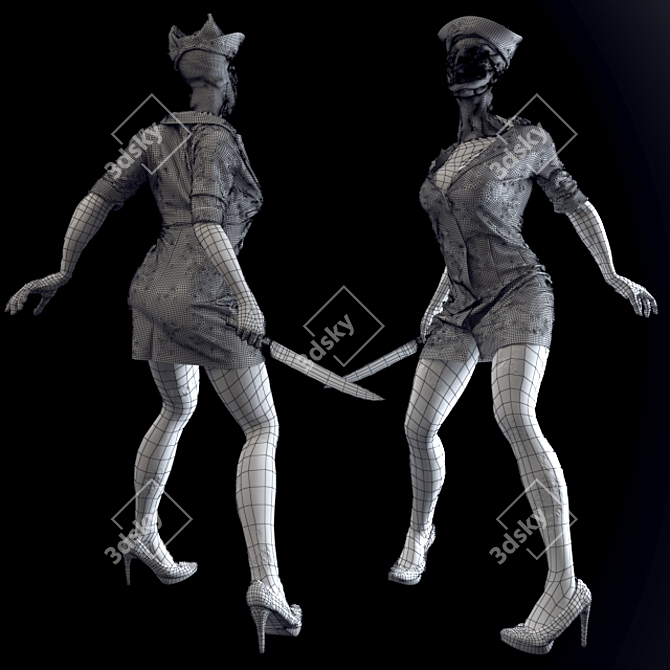 Ethereal Nurse of Silent Hill 3D model image 2