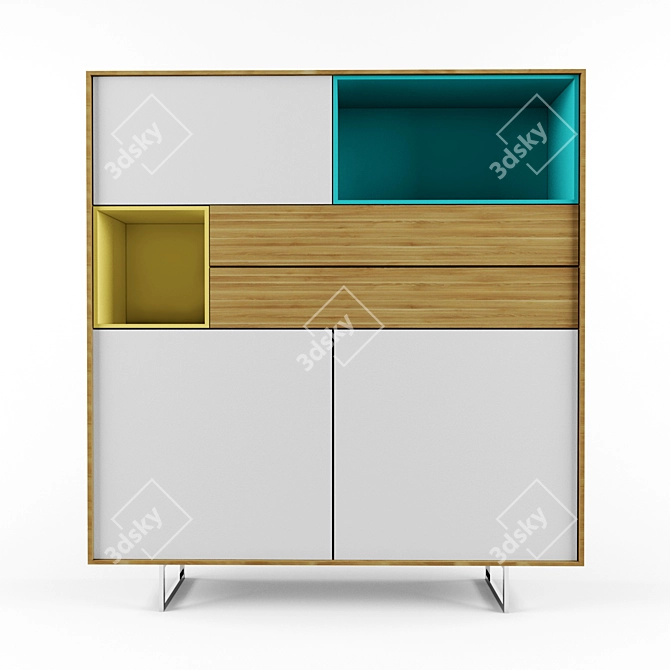  Modern Chest of Drawers 3D model image 1