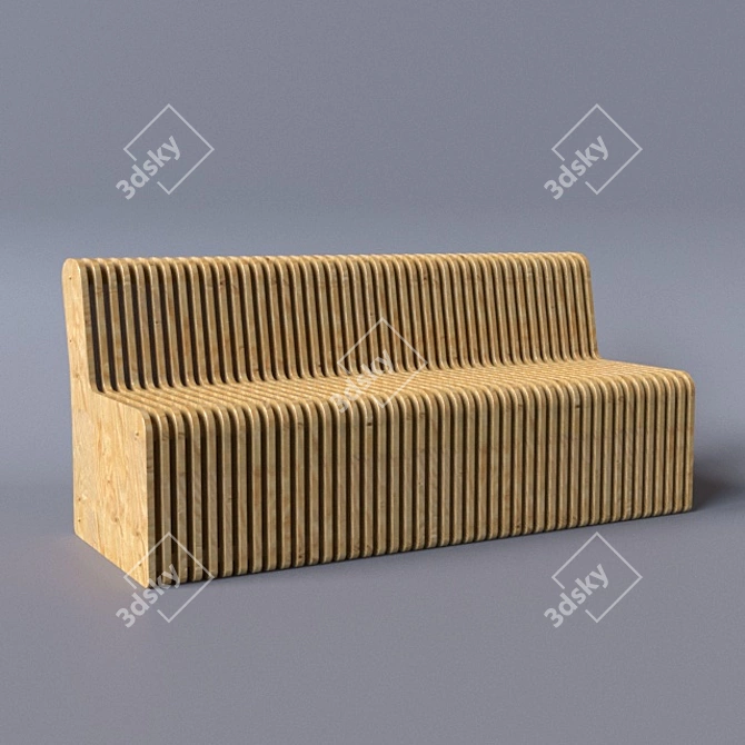 Contour Bench 3D model image 1