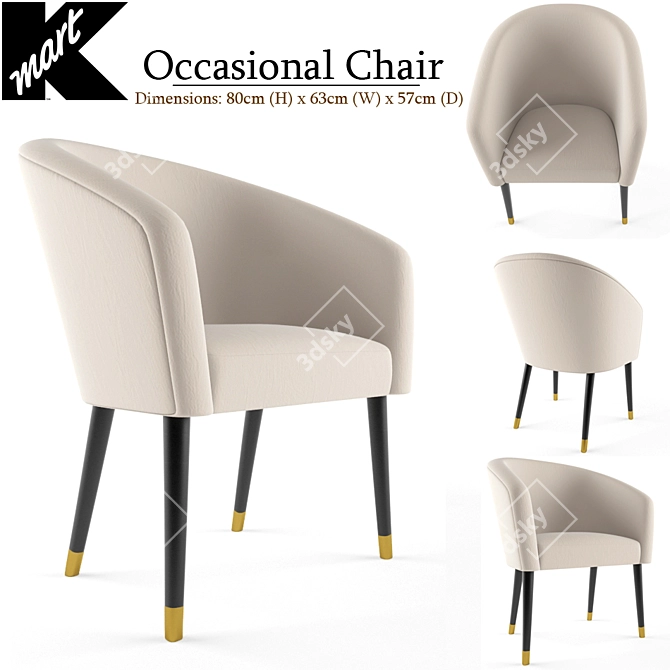 Elegant Accent Chair for Any Occasion 3D model image 1