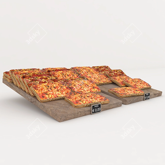 Delicious Italian Pizza Slice 3D model image 1