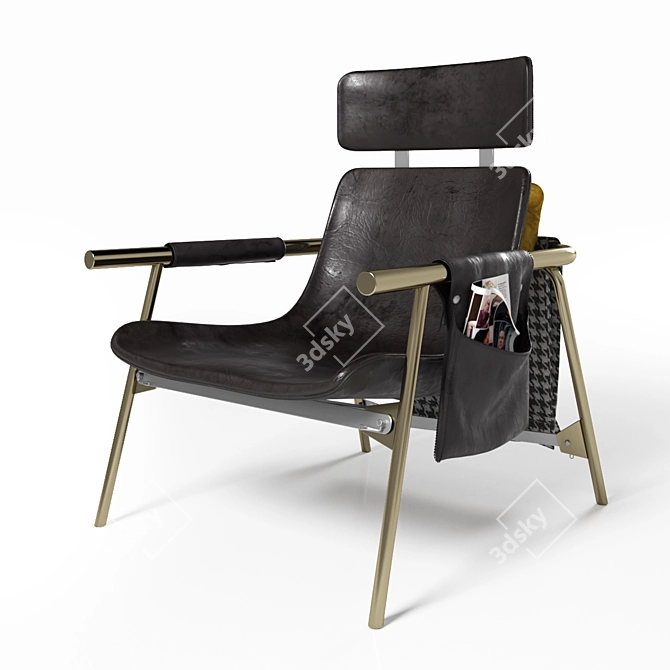 Bonaldo Eddy: Sleek and Stylish Armchair 3D model image 1