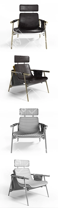 Bonaldo Eddy: Sleek and Stylish Armchair 3D model image 3