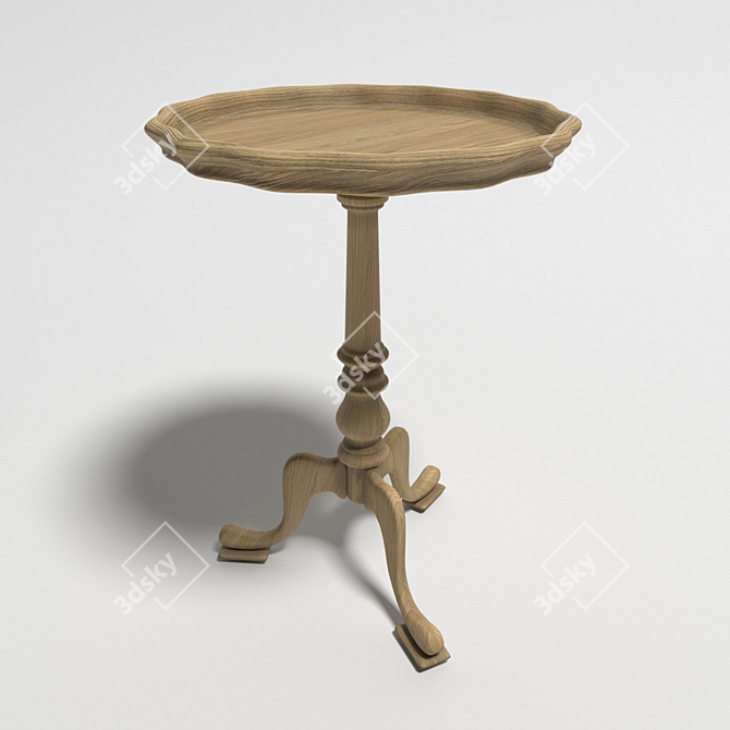 Vintage-style Side Table 3D model image 1