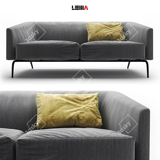 KAIWA Modern Sofa: Comfort and Style 3D model image 1