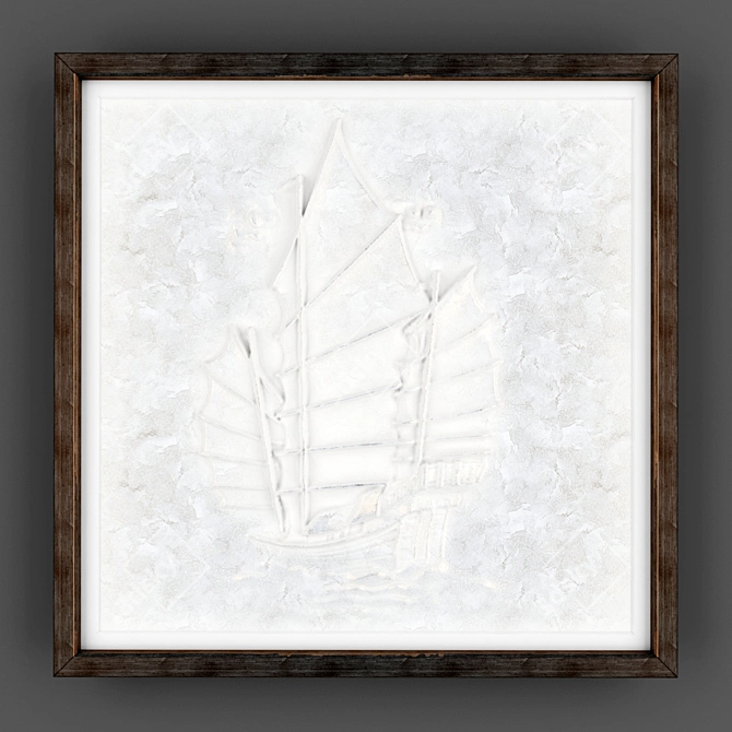 Elegant 104cm Square Painting 3D model image 1