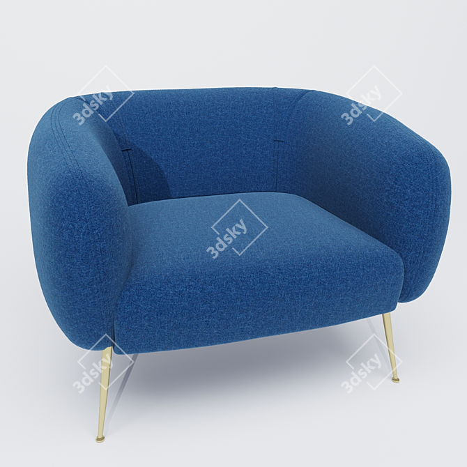 Willa Arlo Armchair: Sleek and Stylish 3D model image 1