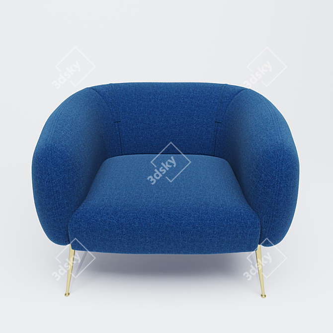 Willa Arlo Armchair: Sleek and Stylish 3D model image 2