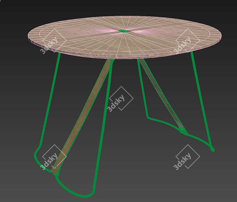 Modern Glass Coffee Table 3D model image 2