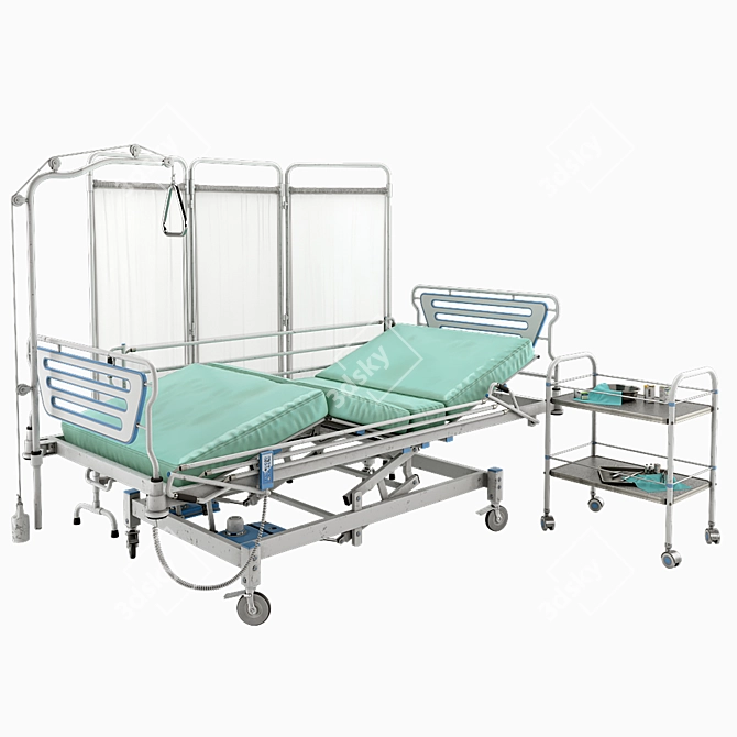 Advanced Hospital Bed & Surgical Tools 3D model image 1