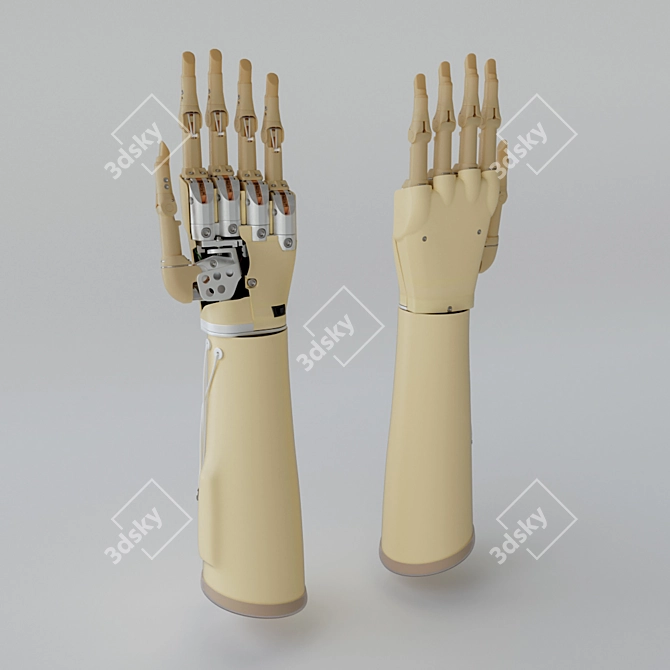 Advanced Myoelectric Hand Prosthesis 3D model image 1