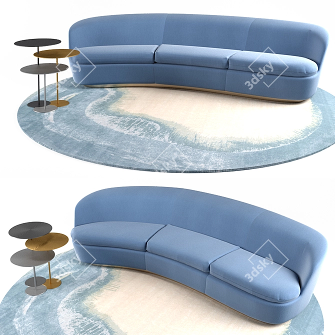 Modern Elegance: Capellini Orla Sofa 3D model image 1