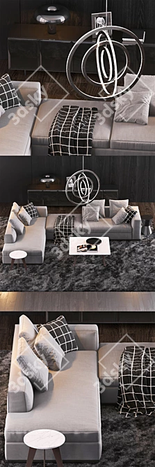 Elegant Minotti Set - Complete and Stylish 3D model image 2