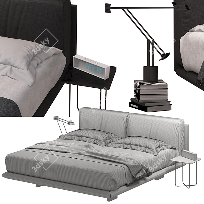 Luxurious Romeo Bedroom Set 3D model image 3