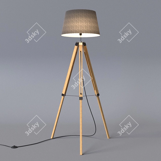 European Loft Design Floor Lamp 3D model image 1