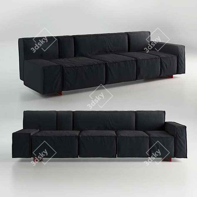Elegant Palermo Sofa: Perfect for Your Living Space! 3D model image 2
