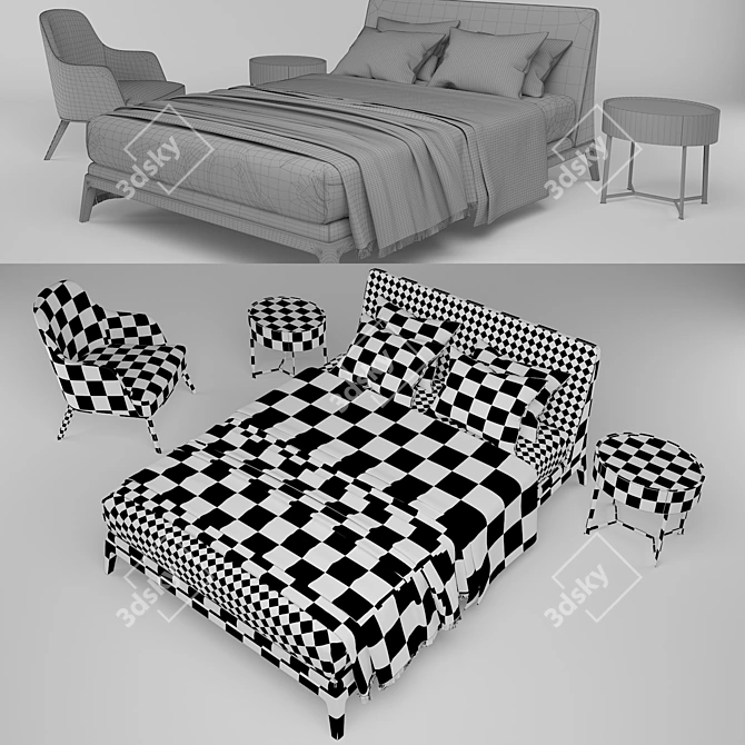 Modern and Chic: Poliform Kelly Collection! 3D model image 2