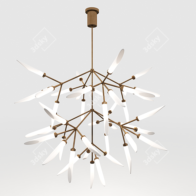 Modern LED Spur Grande Chandelier 3D model image 1