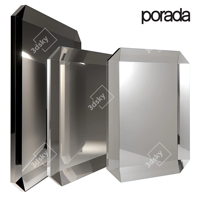 Reflective Elegance: Porada Holden Mirror Collection 3D model image 1