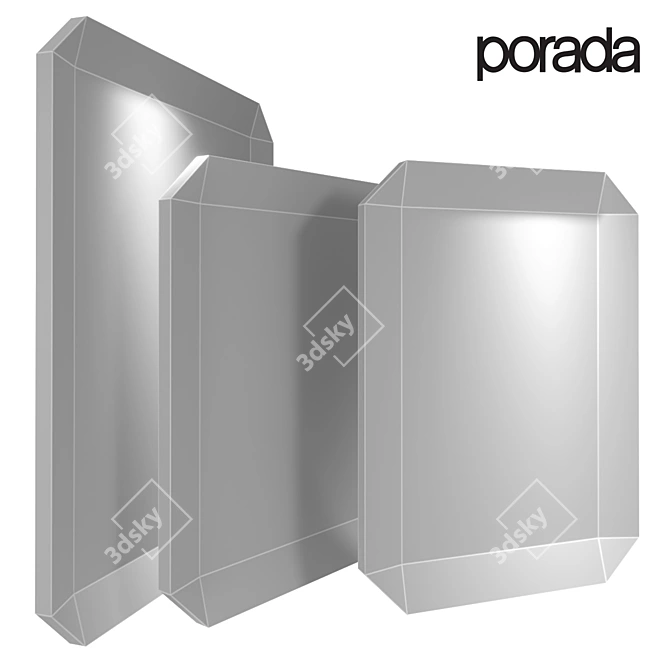 Reflective Elegance: Porada Holden Mirror Collection 3D model image 2