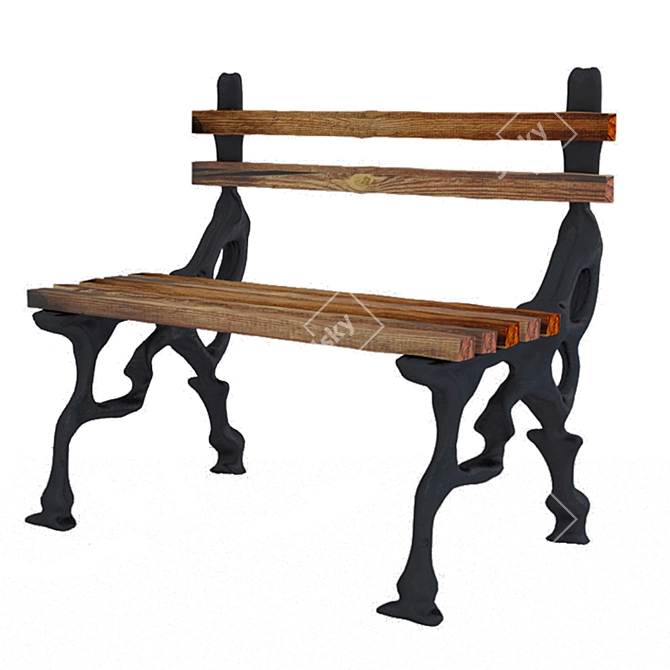 Vintage 2012 Bench 3D model image 1