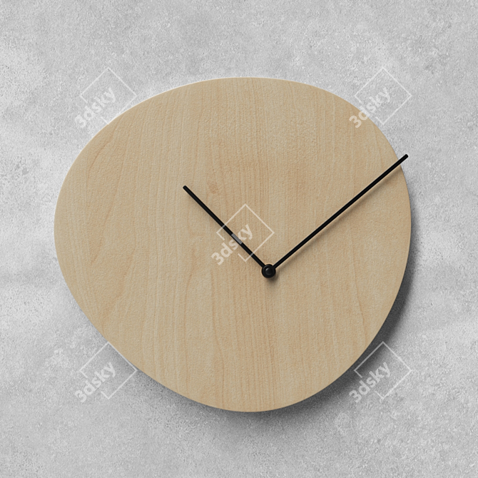 Minimalist Quadrilateral Wall Clock 3D model image 1