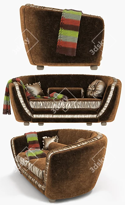 Elegant Miro Sofa by Arredoclassic 3D model image 2