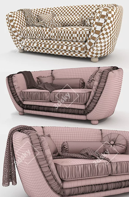 Elegant Miro Sofa by Arredoclassic 3D model image 3