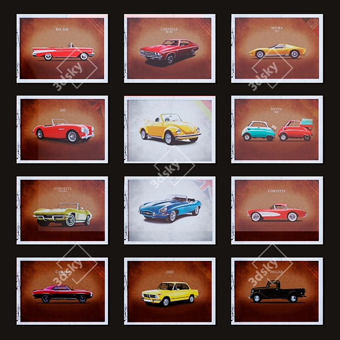 Vintage Automobile Prints by Mark Rogan 3D model image 2