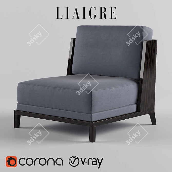 Modern Christian Liaigre Aspre Armchair 3D model image 1