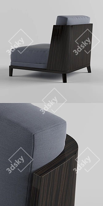 Modern Christian Liaigre Aspre Armchair 3D model image 2