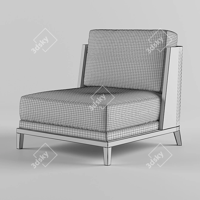 Modern Christian Liaigre Aspre Armchair 3D model image 3