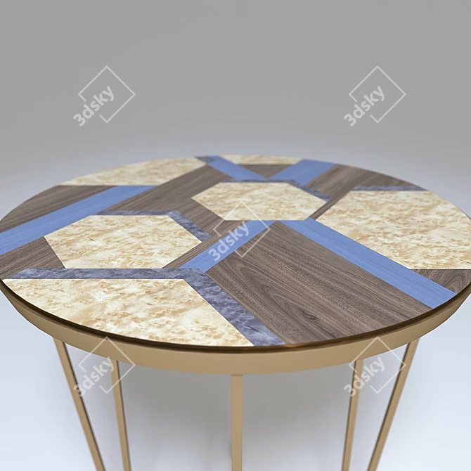  Hexagon Coffee Table: Sleek and Chic Design 3D model image 2