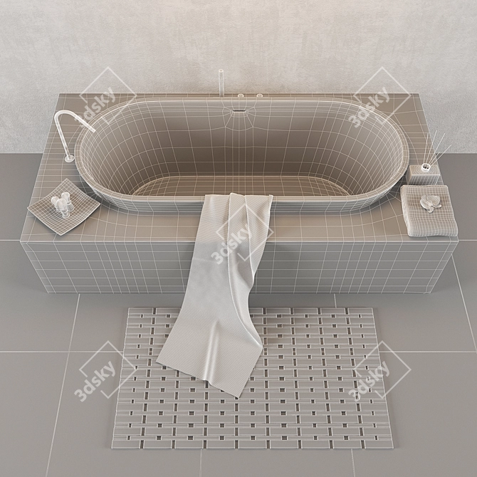 MODULNOVA Bathroom Set - Complete with Decor 3D model image 3